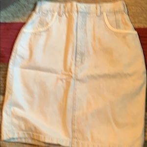 Vintage light washed denim skirt